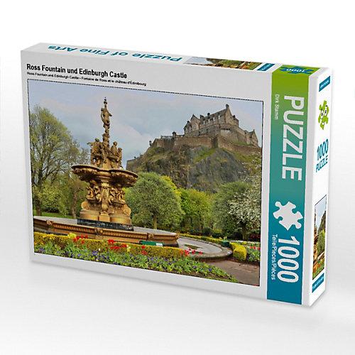 Puzzle CALVENDO Puzzle Ross Fountain und Edinburgh Castle - 1000 Teile Foto-Puzzle glückliche Stunden Kinder
