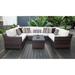 kathy ireland River Brook 9-piece Outdoor Wicker Patio Furniture Set