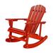 Solid Wood Adirondack Rocking Chair by Saint Birch in Red