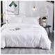 Duvet Cover Set with Matching Pillow Cases 100% Cotton Sateen 300 Thread Count Guaranteed Hotel Quality Quilt Protector Cover Premium Bedding Collection Extra Soft Comforter Luxury White (Double)