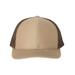 Richardson 112 Snapback Trucker Cap in Khaki/Coffee size Adjustable | Mesh