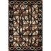 Black/Brown 18 x 0.75 in Area Rug - Union Rustic Brooklet Geometric Hand Tufted Wool Black/Brown/Cream Area Rug Wool | 18 W x 0.75 D in | Wayfair