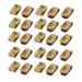 25pcs M6 Thread Carbon Steel Zinc Plated Extruded U Nut Tone - Brass Tone