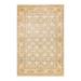 Overton Hand Knotted Wool Vintage Inspired Traditional Mogul Ivory Area Rug - 6'1" x 8'10"