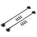 12"Cabin Hook Eye Latch Gate Door Window Stainless Steel w Screws 2pcs - Black