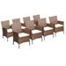 8 Laguna Dining Chairs With Arms