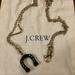 J. Crew Jewelry | J Crew Black And Gold Horseshoe Pendant Necklace | Color: Black/Gold | Size: Os