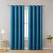 HLC.ME Solid Max Blackout Thermal Grommet Curtain Panels Polyester in Green/Blue | 72 H in | Wayfair LARNC-TEAL52x72