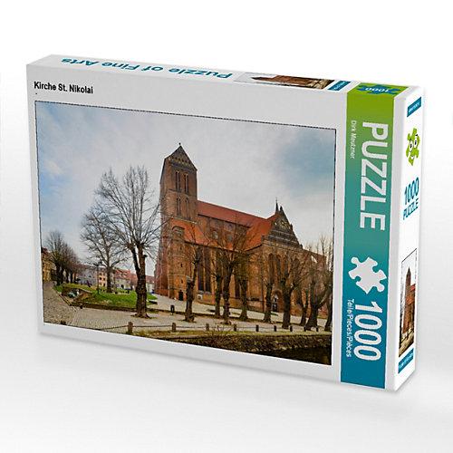 Puzzle CALVENDO Puzzle Kirche St. Nikolai - 1000 Teile Foto-Puzzle glückliche Stunden Kinder