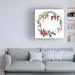 The Holiday Aisle® Christmas Wreath VIII by Harriet Sussman - Wrapped Canvas Graphic Art Canvas, Wood in Black | 35 H x 35 W x 2 D in | Wayfair