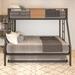 Hallam Twin Over Full Standard Bunk Bed w/ Trundle by Mason & Marbles Metal | 66.5 H x 54.3 W x 76.7 D in | Wayfair