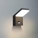 Latitude Run® Wall Light Outdoor LED Wall Mount Lamp Wall Sconce Lighting w/ Motion Sensor Lantern Fixture in Gray | Wayfair