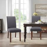 Andover Mills™ Bontrager Linen Dining Room Parsons Chair Wood/Upholstered/Fabric in Gray | 37.8 H x 18.11 W x 25.98 D in | Wayfair