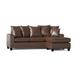 Brown Sectional - Wade Logan® Alger 2 - Piece Chaise Sectional Microfiber/Microsuede | 39 H x 82 W x 59 D in | Wayfair