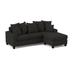 Red Sectional - Wade Logan® Alger 2 - Piece Chaise Sectional Faux Leather/Polyester/Microfiber/Microsuede | 39 H x 82 W x 59 D in | Wayfair