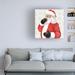 The Holiday Aisle® Arose Such a Clatter II by Grace Popp - Wrapped Canvas Painting Canvas, Wood in Black/Red/White | 14 H x 14 W x 2 D in | Wayfair
