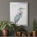 Sand & Stable™ BLUE HERON I Premium Framed Canvas - Ready To Hang Canvas, Solid Wood in Blue/Gray/Green | 24.5 H x 18.5 W x 1.5 D in | Wayfair
