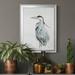 Sand & Stable™ BLUE HERON II Premium Framed Canvas - Ready To Hang Canvas, Solid Wood in Black/Blue/White | 24.5 H x 18.5 W x 1.5 D in | Wayfair