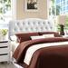 Copper Grove Strathgartney Button-tufted Upholstered Headboard by Modway Wood in White/Black | 58 H x 56.5 W x 4 D in | Wayfair MOD-5157-WHI