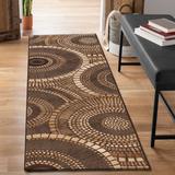 Brown 23 x 0.12 in Indoor/Outdoor Area Rug - Lark Manor™ Kowalczyk Geometric Machine Made Power Loom Polypropylene Indoor/Outdoor Area Rug in Polypropylene | Wayfair