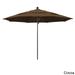 California Umbrella 11' Rd Aluminum Frame, Fiberglass Rib Patio Umbrella, Push Open, Bronze Finish, Sunbrella Fabric