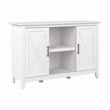 Bush Furniture Key West Accent Cabinet with Doors in Pure White Oak - KWS146WT-03