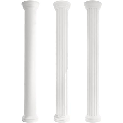 Säulen und Halbsäulen Fassade rund Set Auswahl 255mm LC101: Rund, Komplettset 3