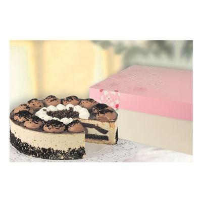 Papstar 15 Papp-Tortenkartons eckig weiß-rosa - 30 x 30 x 13 cm weiß
