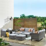 OVIOS 8-piece Patio Furniture Wicker Outdoor High-back Sectional Set