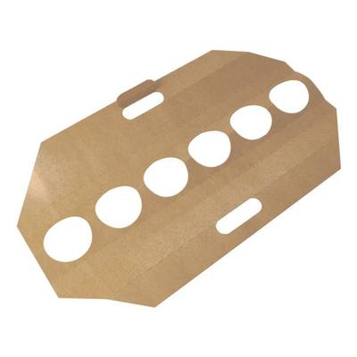 Papstar Becher-Tragetabletts aus Pappe 30 Stück 120x95x620 mm braun