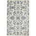 One of a Kind Hand-Tufted Modern 5' x 8' Floral & Botanical Wool Grey Rug - 5' x 8'