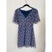 Madewell Dresses | Madewell Floral Mini Dress | Color: Blue | Size: Xs
