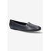 Wide Width Women's Thrill Pointed Toe Loafer by Easy Street in Navy (Size 9 1/2 W)