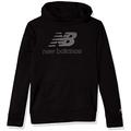 New Balance Girls' Graphic Hoodie Hooded Sweatshirt, Black, 18