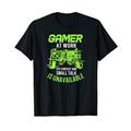 Gamer at Work Zocken Konsole Video Game Spieler Zockerin T-Shirt