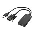 Hama VGA und USB auf HDMI Adapter, Full HD 1080p (VGA und USB Stecker, HDMI Buchse, Adapter zum Anschluss von PC, Laptop, Computer mit VGA an Monitor, TV oder Beamer mit HDMI-Anschluss, Konverter)