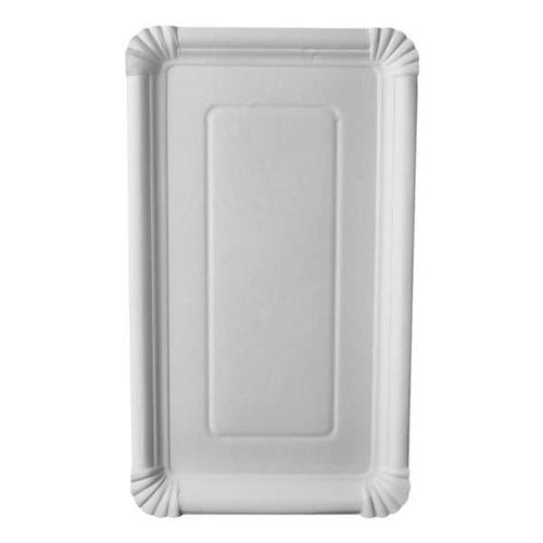 250 Pappteller eckig weiß – 18 x 33 cm weiß, Papstar, 18×33 cm