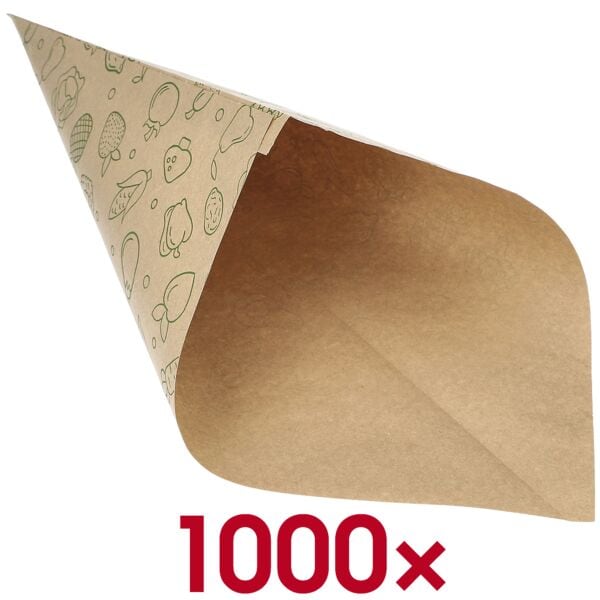 Papstar 1000 stabile Spitztüten braun 1000g - 48 x 34 x 34 cm braun Image
