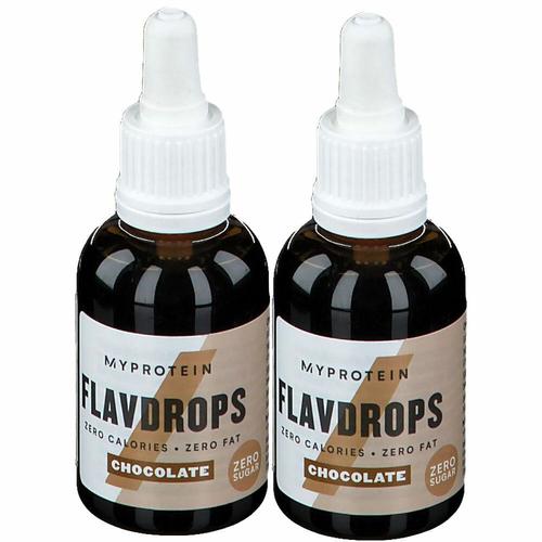 MyProtein FlavDrops, Schokolade, Aromatropfen 2x50 ml Flüssigkeit