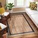 Blue/Brown 72 x 0.35 in Area Rug - Breakwater Bay Speight Coastal Braided Power Loom Brown/Navy Bordered Rug & Sisal | 72 W x 0.35 D in | Wayfair