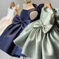 Robes à fleurs avec nœud papillon pour bébés filles vêtements pour tout-petits robe de soirée