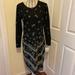 Lularoe Dresses | Lularoe Long Sleeve Black & Silver Debbie Dress M | Color: Black/Silver | Size: M