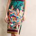 Anthropologie Skirts | Anthropology Maeve Floral Front Side Slit Skirt | Color: Green | Size: Xs