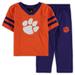 Toddler Orange/Black Clemson Tigers Training Camp Jersey T-Shirt and Pants Set