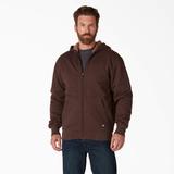 Dickies Men's High Pile Fleece Lined Full Zip Hoodie - Chocolate Heather Size XL (TW457)