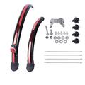 Mudguards For Bikes 20 Inch Folding Bike Mudguard Fender 2PCS Front Rear Cycling Bike Mud Guard MTB Bicycle Wings With Rear Light Bike Accessories Mudguards Mountain Bike ( Color : D brake silver )