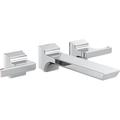Delta Pivotal Wall Mounted Bathroom Faucet & DIAMOND™ Seal Technology in Gray | Wayfair T3599LF-PR-WL