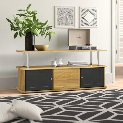 Zipcode Design™ Edwin TV Stand w/ 3 Storage Cabinets & Shelf for TVs up to 55 inches Wood in Brown/Gray | 20.5 H in | Wayfair ZIPC6053 34204366