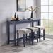 Beachcrest Home™ Claudelle Counter Height Dining Set Wood in Blue/Brown | Wayfair D76EEAFA7F9045DDAF45528B268D3909