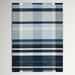 White 36 x 0.12 in Area Rug - Sand & Stable™ Omar Plaid Handmade Flatweave Wool/Black/Blue Area Rug Cotton/Wool | 36 W x 0.12 D in | Wayfair
